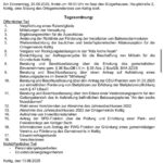 Sitzung des Ortsgemeinderates